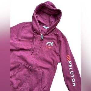 Peloton Raspberry Colored Women’s Size XS Full Zip‎ Up Jacket Hooded Activewear